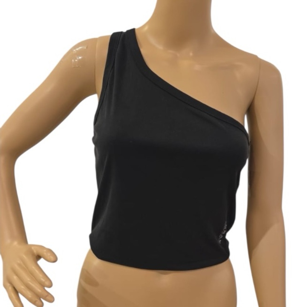 Koral Black One Shoulder Top